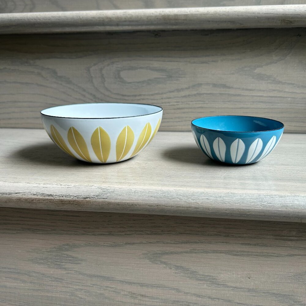 Two Cathrineholm Enamel Lotus Bowls